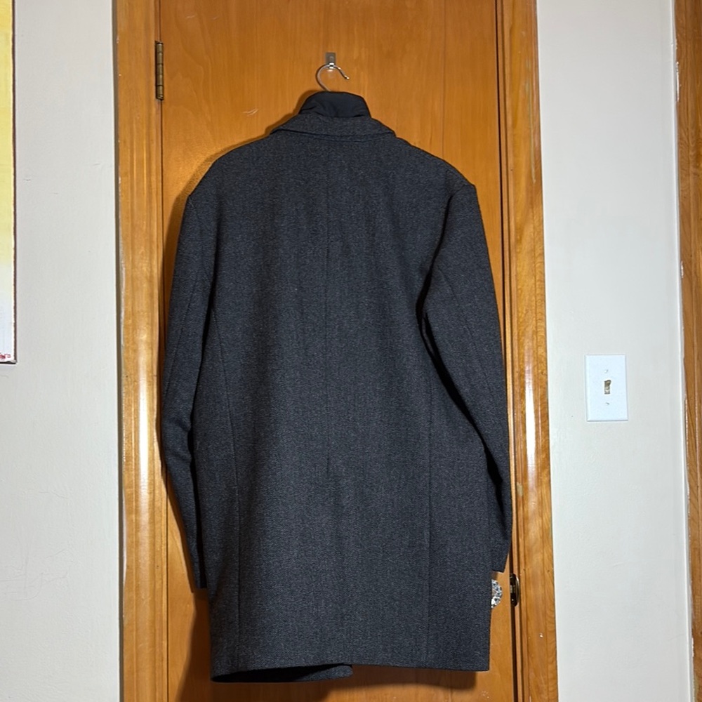 Express Men's Dark grey Coat  size large - Picture 7 of 11